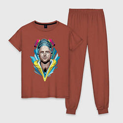 Пижама хлопковая женская Jesse Pinkman, цвет: кирпичный