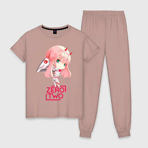 Женская пижама Zero-chan / Пыльно-розовый – фото 1