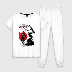 Пижама хлопковая женская NIER AUTOMATA, цвет: белый