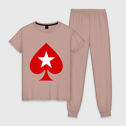 Женская пижама Покер Пики Poker Stars / Пыльно-розовый – фото 1