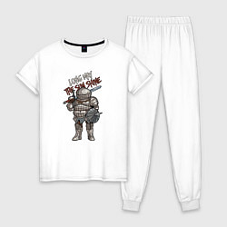 Пижама хлопковая женская Dark Souls - Siegward, цвет: белый