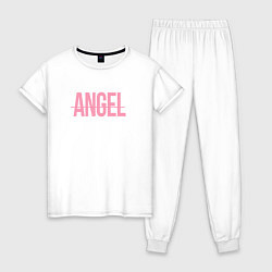 Пижама хлопковая женская Angel, цвет: белый