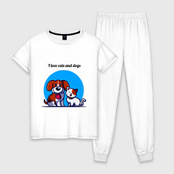 Женская пижама Cat and dog