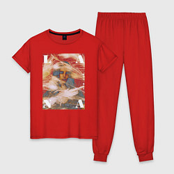 Пижама хлопковая женская LANA, цвет: красный