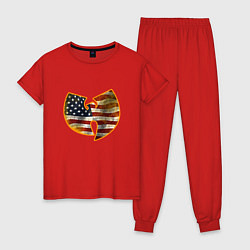 Пижама хлопковая женская Wu-Tang USA, цвет: красный