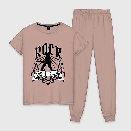 Женская пижама Rock This Way / Пыльно-розовый – фото 1