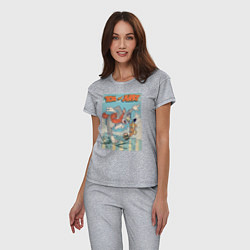 Пижама хлопковая женская Tom and Jerry, цвет: меланж — фото 2