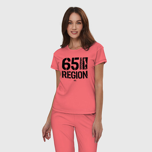 Женская пижама Регион 65 Сахалин / Коралловый – фото 3