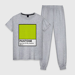 Пижама хлопковая женская Shrek: Pantone Color, цвет: меланж