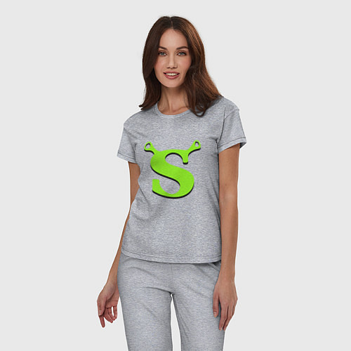 Женская пижама Shrek: Logo S / Меланж – фото 3