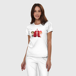 Пижама хлопковая женская Hospital Attendant Nurse Z, цвет: белый — фото 2