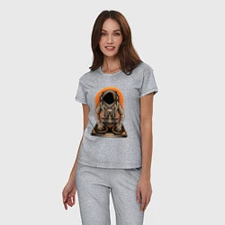 Пижама хлопковая женская Космонавт диджей - cosmo DJ, цвет: меланж — фото 2