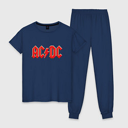 Пижама хлопковая женская ACDC, цвет: тёмно-синий