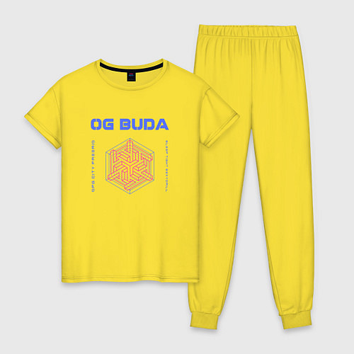 Женская пижама OG BUDA ОПГ СИТИ FREERIO SEXY DRILL / Желтый – фото 1