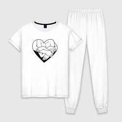Женская пижама Любовь в сердце