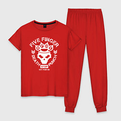 Пижама хлопковая женская 5FDP Got Your Six, цвет: красный