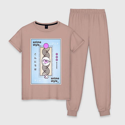 Женская пижама Anime style / Пыльно-розовый – фото 1