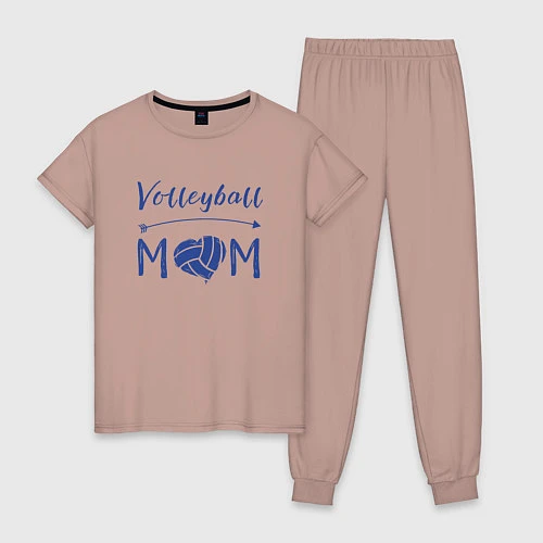 Женская пижама Мама Волейбола / Пыльно-розовый – фото 1