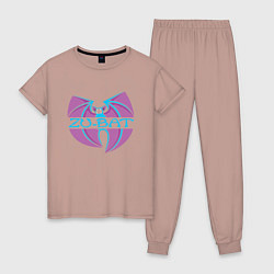 Пижама хлопковая женская Zu-Bat, цвет: пыльно-розовый