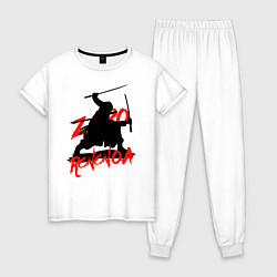 Пижама хлопковая женская Ророноа Зоро One Piece, цвет: белый