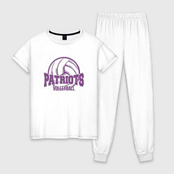 Пижама хлопковая женская Патриоты Волейбола, цвет: белый