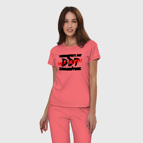 Женская пижама DDT НЕ СТРЕЛЯЙ! / Коралловый – фото 3