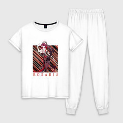 Пижама хлопковая женская Розария Genshin Impact, цвет: белый