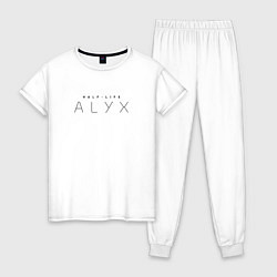 Пижама хлопковая женская HALF-LIFE ALEX АЛЕКС Z, цвет: белый
