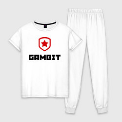 Пижама хлопковая женская Gambit, цвет: белый