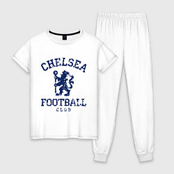 Пижама хлопковая женская Chelsea FC: Lion, цвет: белый