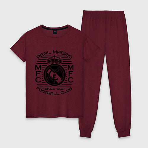 Женская пижама Real Madrid MFC / Меланж-бордовый – фото 1