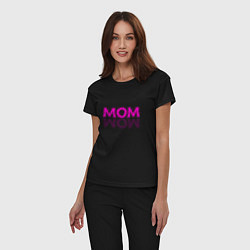 Пижама хлопковая женская MOM, цвет: черный — фото 2
