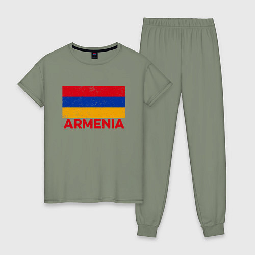 Женская пижама Armenia Flag / Авокадо – фото 1