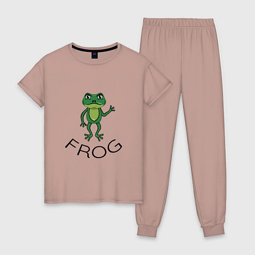 Женская пижама Frog green / Пыльно-розовый – фото 1