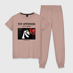 Пижама хлопковая женская The Offspring out of control, цвет: пыльно-розовый