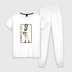 Пижама хлопковая женская Леви МакГарден Хвост феи, цвет: белый