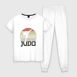 Пижама хлопковая женская Judo Warrior, цвет: белый