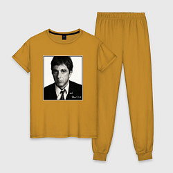 Пижама хлопковая женская Аль Пачино Al Pacino, цвет: горчичный