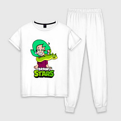 Пижама хлопковая женская Лола Brawl Stars art, цвет: белый