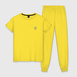 Пижама хлопковая женская Buick Mini color logo, цвет: желтый