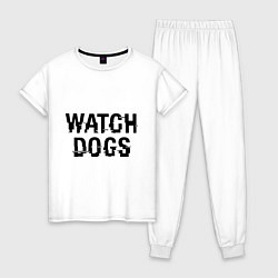 Пижама хлопковая женская Watch Dogs, цвет: белый