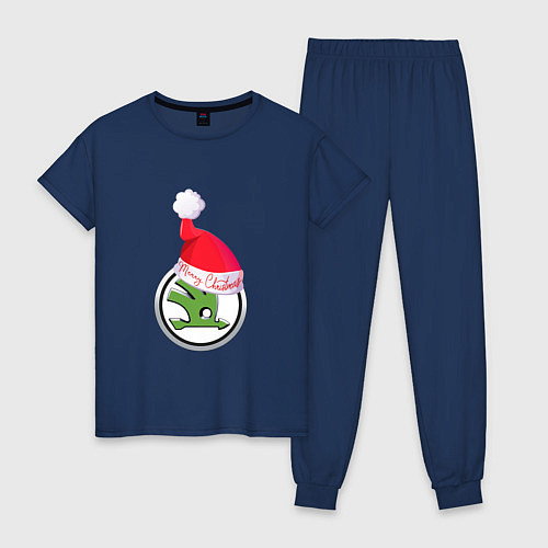 Женская пижама Skoda Merry Christmas / Тёмно-синий – фото 1