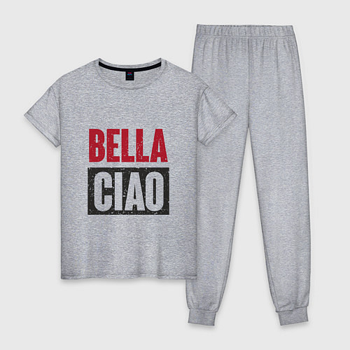 Женская пижама Bella Ciao - Money Heist / Меланж – фото 1