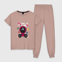 Пижама хлопковая женская Super Soldier, цвет: пыльно-розовый