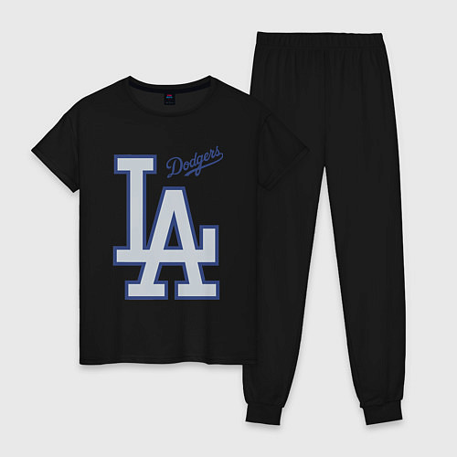 Женская пижама Los Angeles Dodgers - baseball team / Черный – фото 1