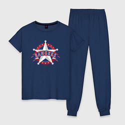 Пижама хлопковая женская Texas Rangers -baseball team, цвет: тёмно-синий