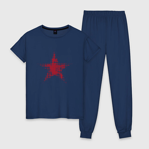Женская пижама Красная звезда полутон / Тёмно-синий – фото 1