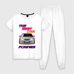 Пижама хлопковая женская Nissan Maxima, цвет: белый