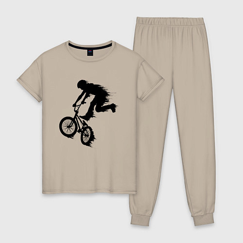 Женская пижама ВЕЛОСПОРТ BMX Racing ВЕЛОСИПЕДИСТ / Миндальный – фото 1