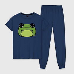 Пижама хлопковая женская Frog Lucky, цвет: тёмно-синий